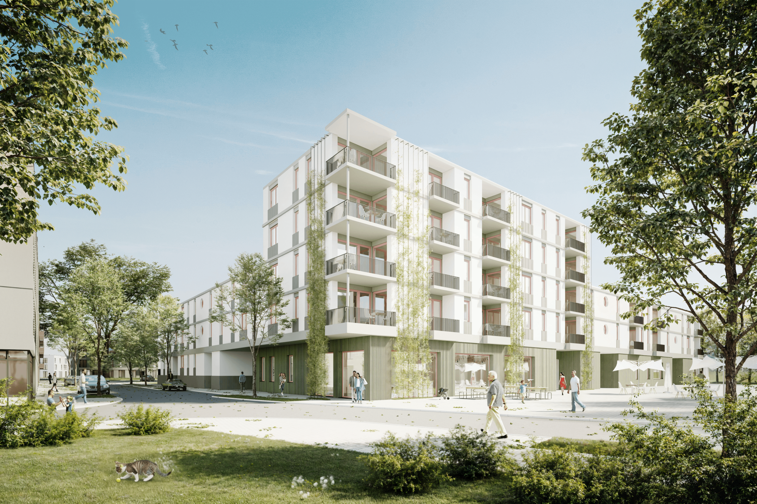 Wettbewerb Mehrfamilienwohnhaus Lehen Zinklern